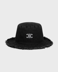 bucket hat IN cotton denim - MAX BLACK WASH -  - 1 | CELINE
