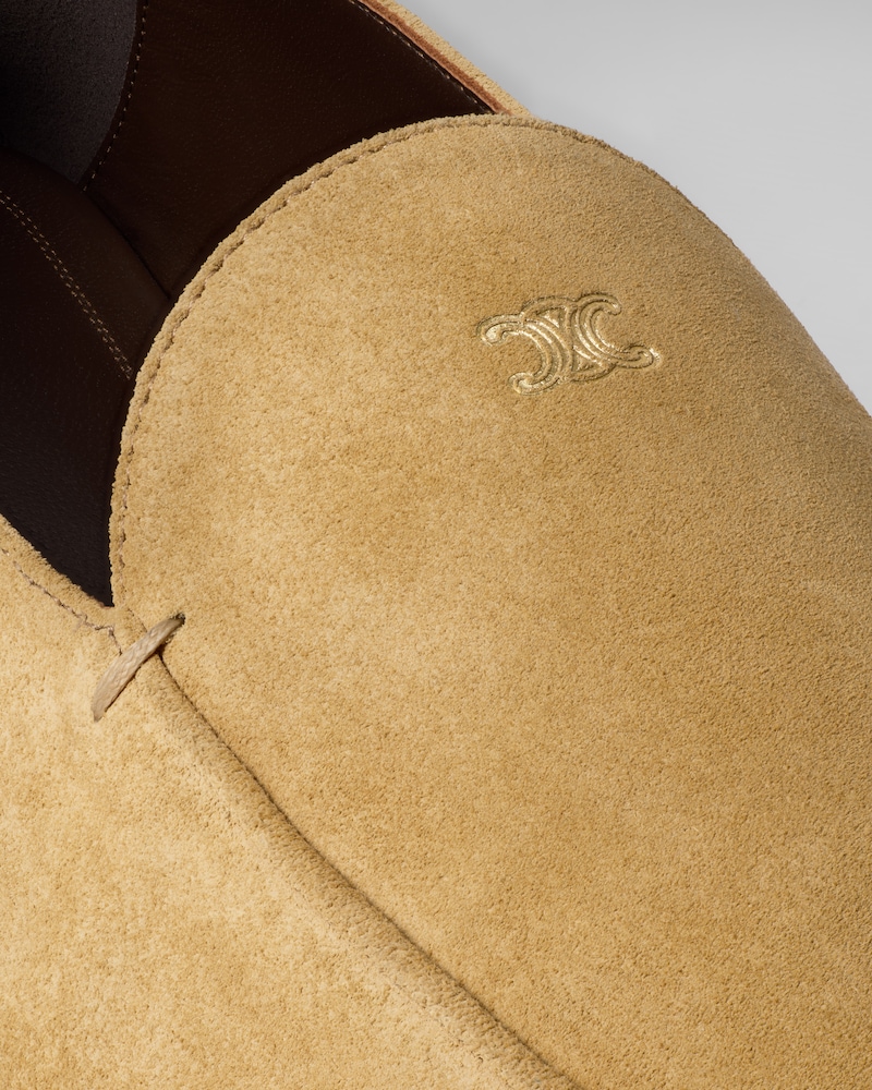 AURA LOAFER IN SUEDE CALFSKIN - STONE BEIGE -  - 1 | CELINE