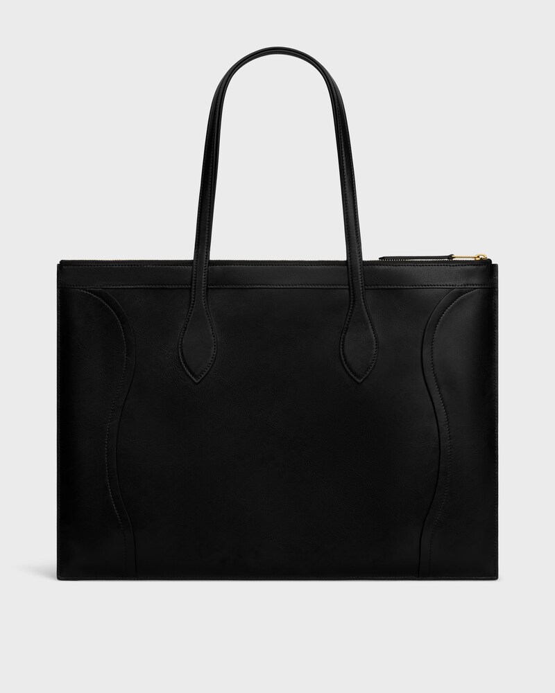 LUGGAGE PLANO DE PIEL DE BECERRO BRILLANTE - NEGRO - BOLSOS TOTE - 1 | CELINE