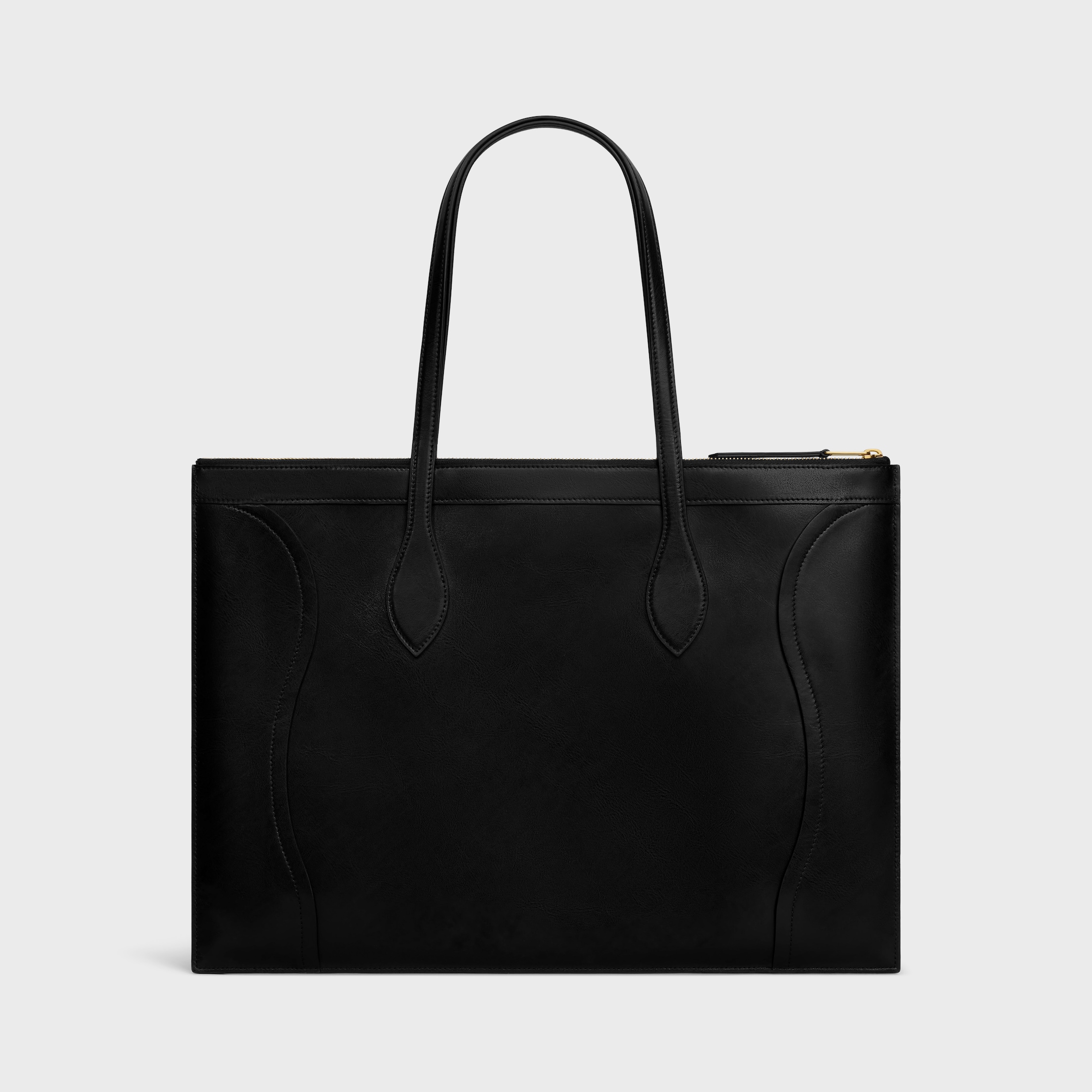 FLAT LUGGAGE IN GLOSSY CALFSKIN - BLACK | CELINE