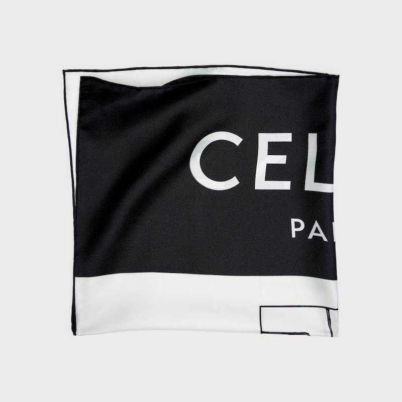 BIENVENUE BANDANA 55 - IVORY/BLACK -  - 1 | CELINE