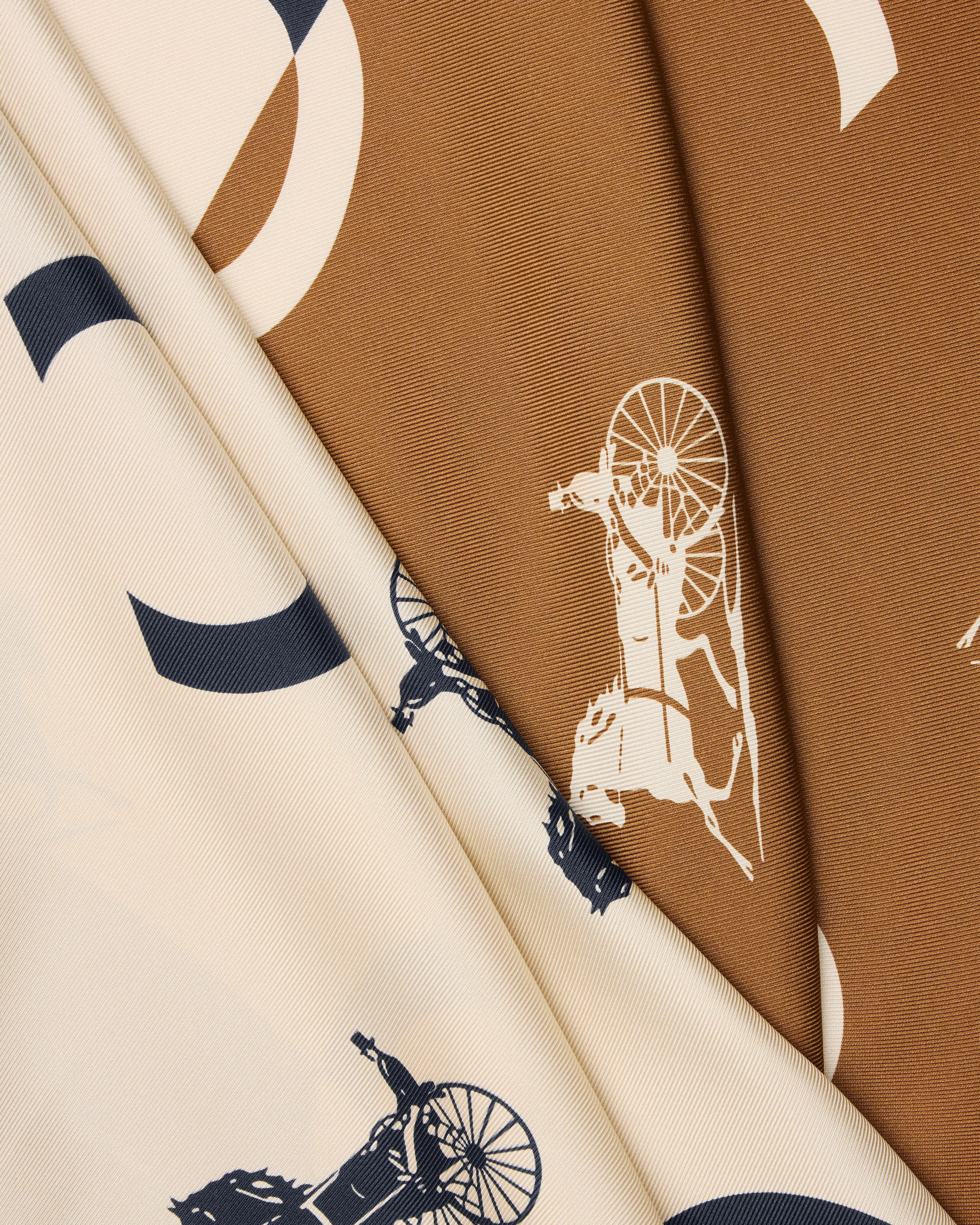 square IN silk twill - OFFWHITE/CAMEL | CELINE