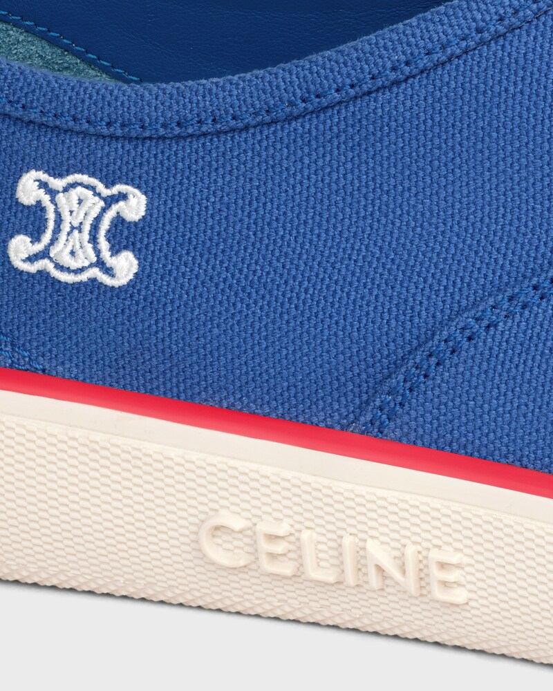ALAN SNEAKER IN CANVAS AND SUEDE CALFSKIN - BLUE JEAN -  - 1 | CELINE