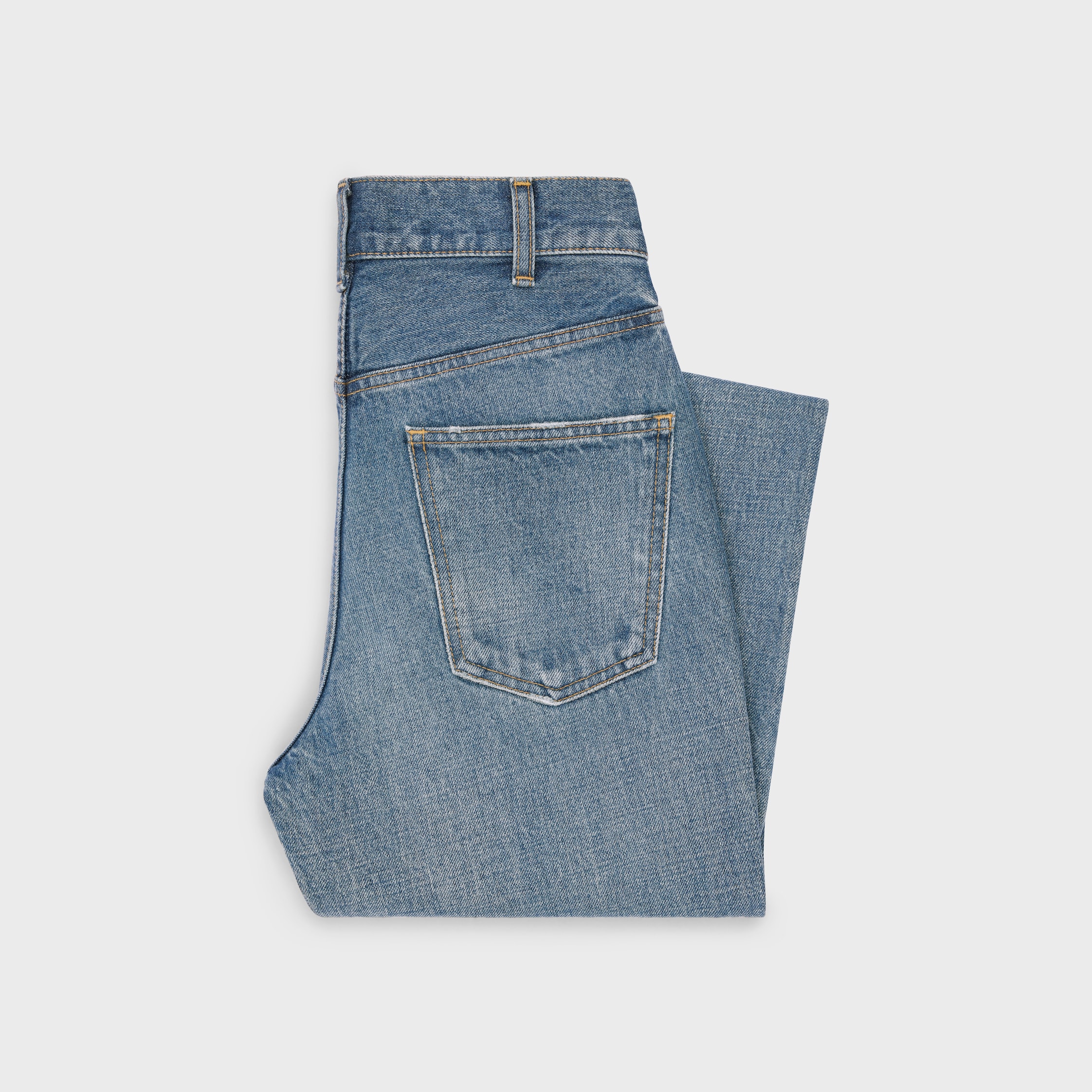 CELINE セリーヌ ディランジーンズ ユニオンウォッシュ デニムトリオンフ DYLAN FLARED JEANS WITH SIGNATURE IN cotton denim - UNION WASH