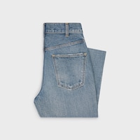 DYLAN FLARED JEANS WITH SIGNATURE IN cotton denim - UNION WASH -  - 2 | CELINE