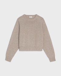 CREW NECK SWEATER IN SEAMLESS CASHMERE - SAND -  - 1 | CELINE