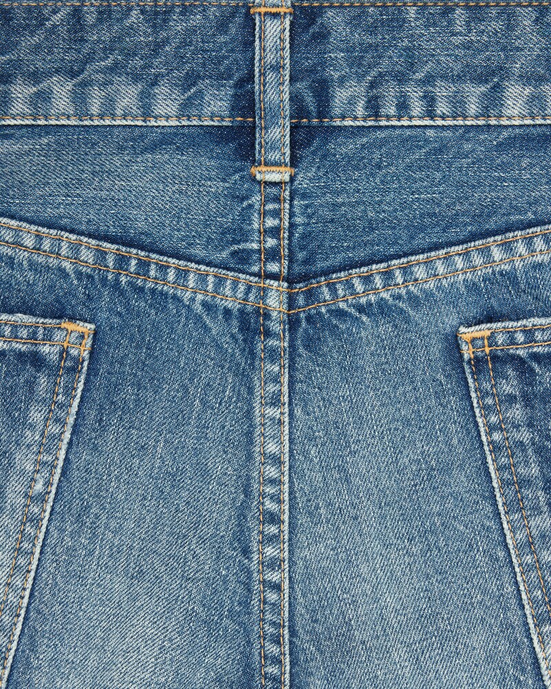short skate em denim com lavagem electric sky - ELECTRIC SKY - - 1 | CELINE