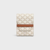 Playing Cards Case in Triomphe Canvas and Lambskin - WHITE / WHITE - CELINE MAISON - 2 | CELINE