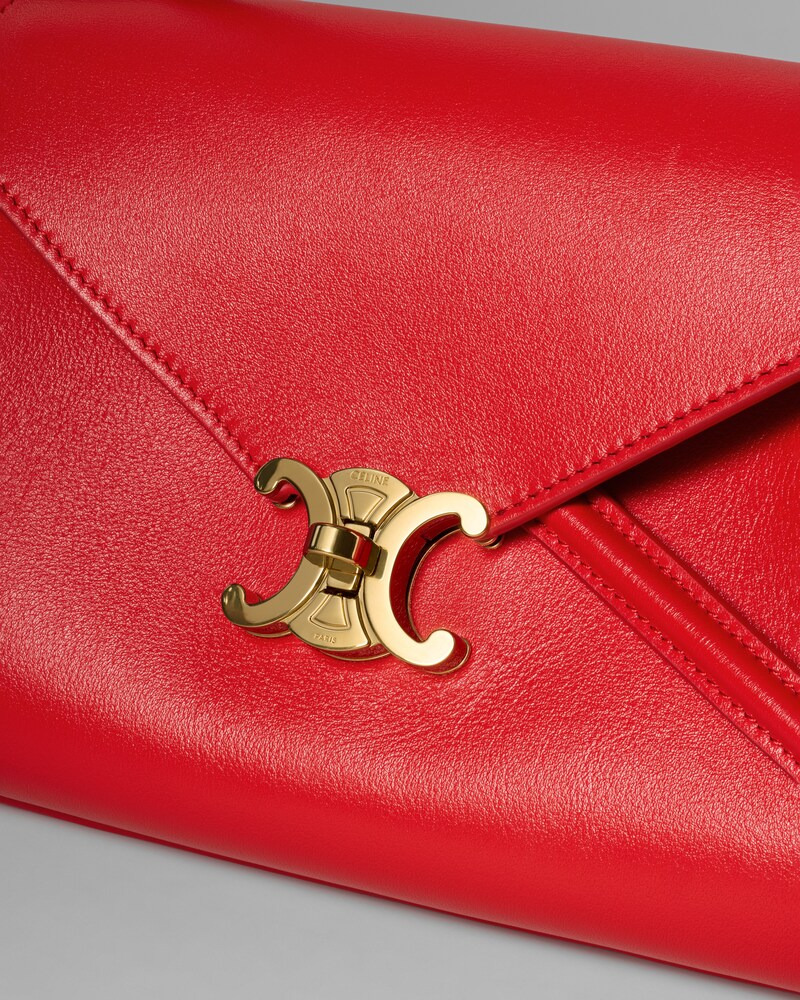 FLAIR BAG PICCOLA IN PELLE DI VITELLO LUCIDA - Rosso intenso - PER LA SERA - 1 | CELINE