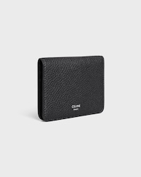 BI-FOLD CARD HOLDER IN Grained Calfskin - BLACK - CARD HOLDERS - 2 | CELINE