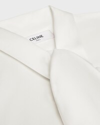 CAMISA CON LAZO DE SARGA DE SEDA - TIZA -  - 2 | CELINE