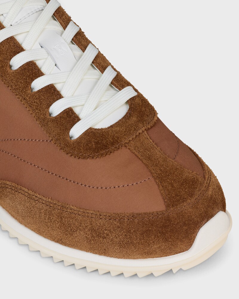 SNEAKER RACER EN NYLON, CUIR DE VEAU VELOURS ET CUIR DE VEAU - SAHARA -  - 1 | CELINE