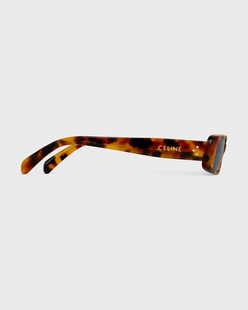 Rectangular S343 sunglasses in Acetate - SPOTTED HAVANA -  - 1 | CELINE
