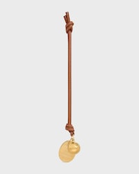 MAISON CELINE MEDALLION CHARM IN SMOOTH LAMBSKIN AND METAL - TAN - ACCESSORIES - 1 | CELINE
