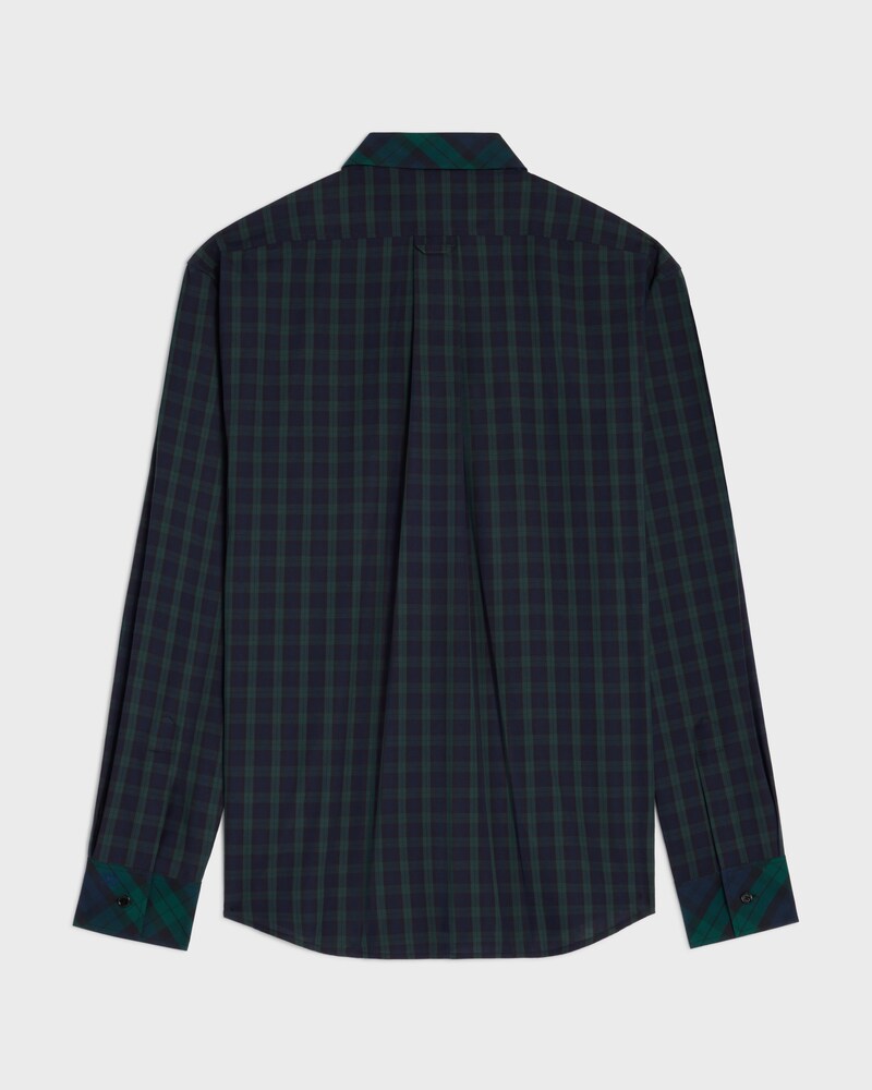 shirt IN TARTAN COTTON - NAVY/GREEN -  - 1 | CELINE