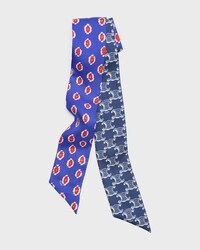 lavalliere IN silk twill - NAVY/RED -  - 1 | CELINE