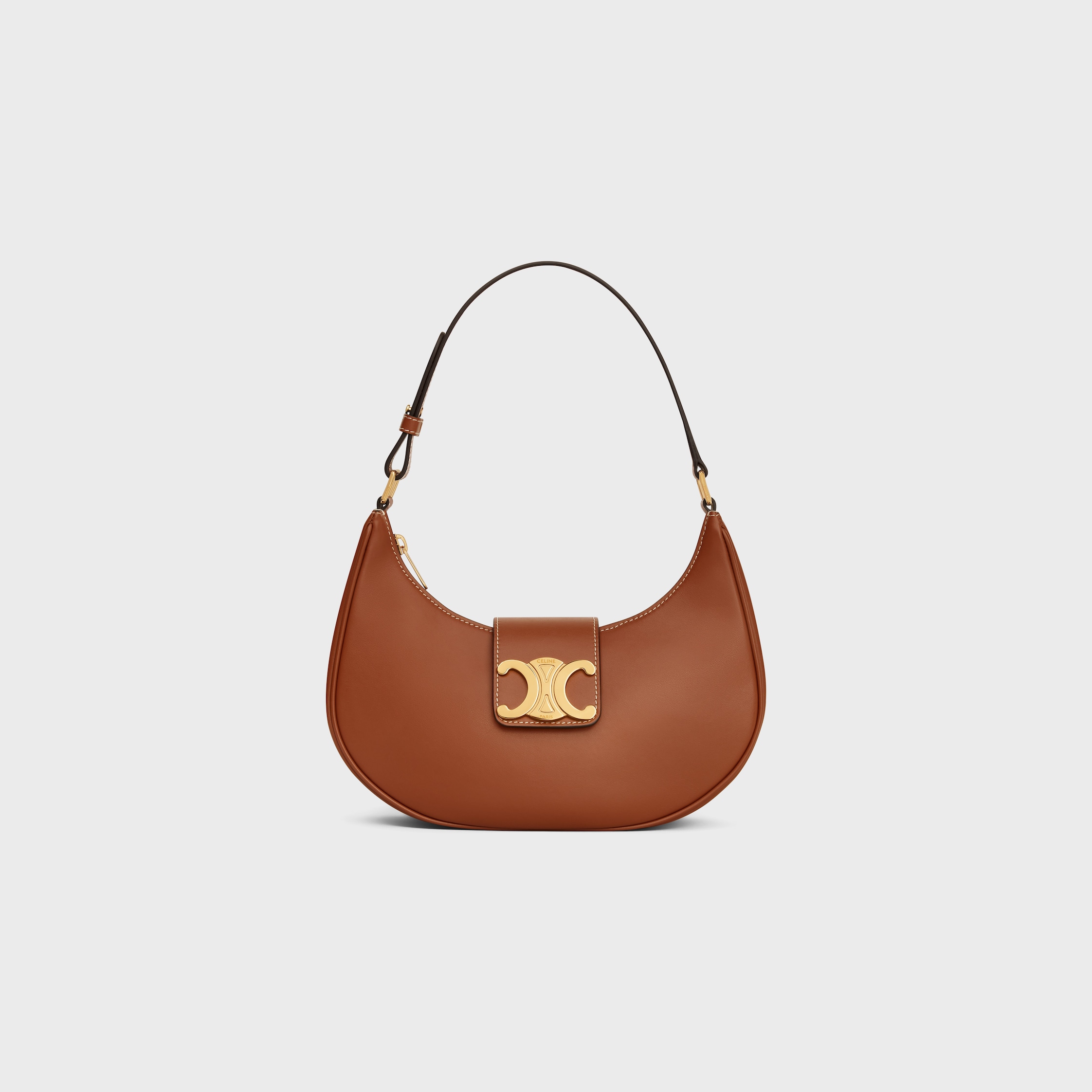 CELINE Triomphe ショルダーバッグ MEDIUM AVA TRIOMPHE BAG IN smooth Calfskin - TAN | CELINE