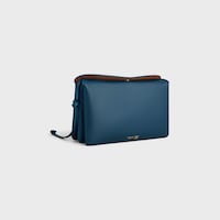 TRIO FLAP IN Smooth Lambskin - TEAL BLUE - EVENING - 2 | CELINE