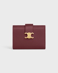 FINE STRAP WALLET NINO IN SUPPLE GRAINED CALFSKIN - SYRAH - NEW - 1 | CELINE