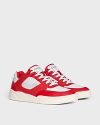 SNEAKER TRAINER CT-09 IN CALFSKIN AND MESH - RED/WHITE -  - 2 | CELINE
