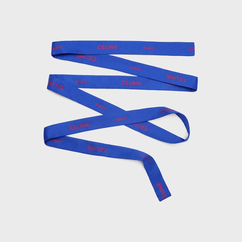 lavalliere IN CELINE PARIS SILK TWILL - BLUE/RED -  - 1 | CELINE