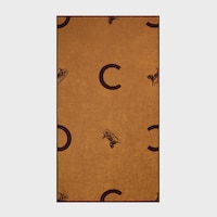 beach towel IN c sulky terry cotton - MAHOGANY / CAMEL -  - 1 | CELINE