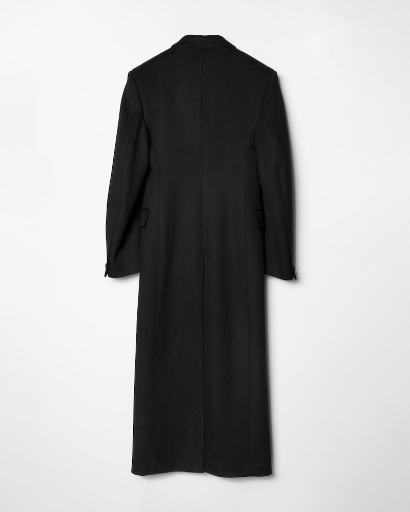 tux colonne coat IN WOOL CLOTH - BLACK -  - 1 | CELINE