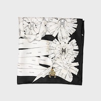 square IN COCARDE SILK TWILL - NOIR/BLANC -  - 2 | CELINE