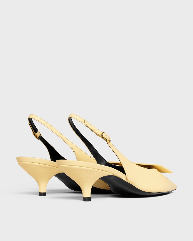 SIGNATURE SLINGBACK IN LAMBSKIN - VINTAGE YELLOW -  - 1 | CELINE