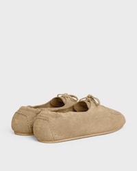 ADAM LACE-UP LOAFER IN SUEDE CALFSKIN - BEIGE -  - 2 | CELINE