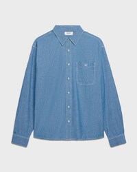 overshirt IN cotton denim - STONE BIO WASH -  - 1 | CELINE