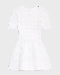 mini dress IN cotton pointelle - WHITE -  - 2 | CELINE