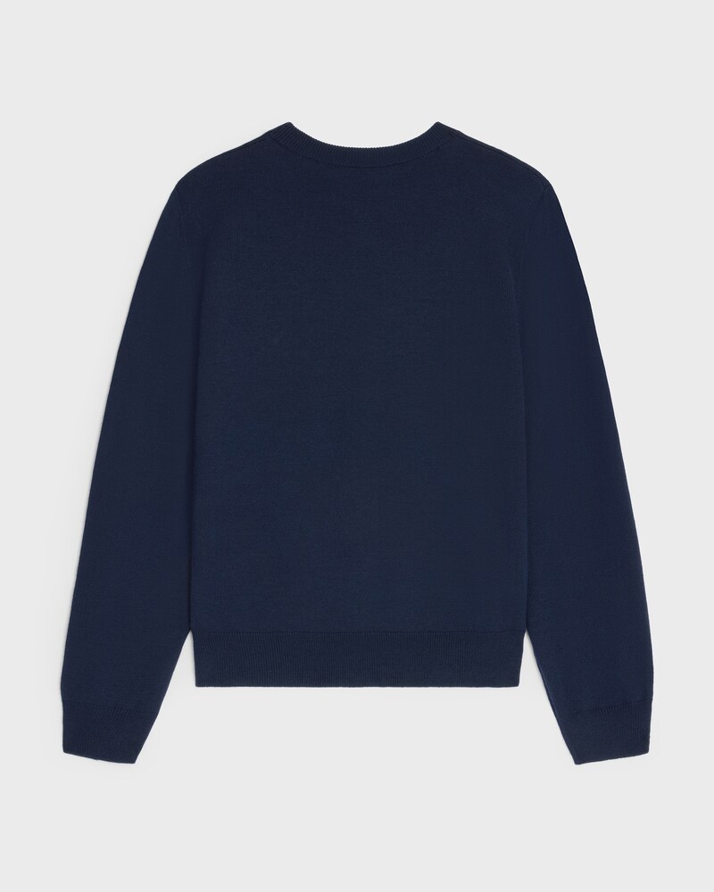 crewneck sweater IN fine wool - NAVY -  - 1 | CELINE