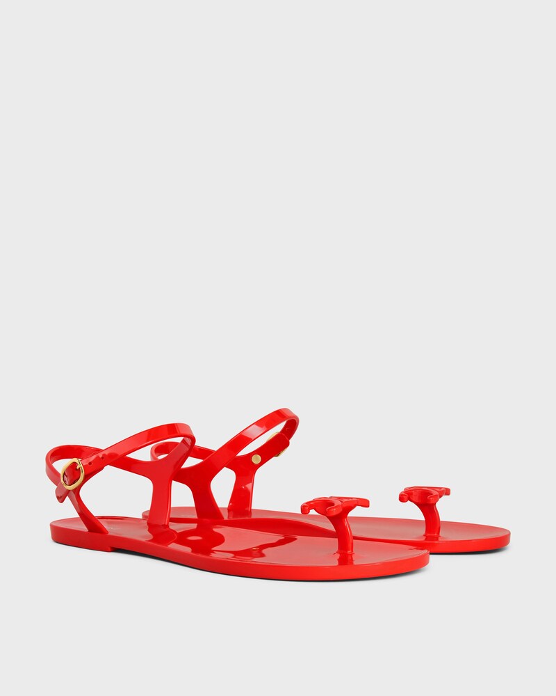 JELLY BAY SANDAL IN ECO CERTIFIED PVC - ULTRA RED -  - 1 | CELINE