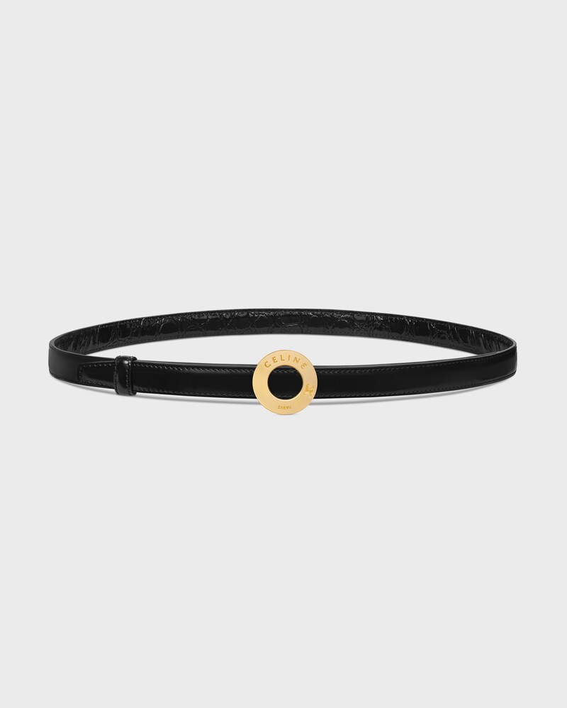 Reversible Strap 18MM IN TAURILLON LEATHER AND CROCODILE EMBOSSED CALFSKIN -  -  - 1 | CELINE
