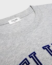 loose t-shirt IN cotton jersey - VINTAGE GREY MELANGE / NAVY -  - 2 | CELINE