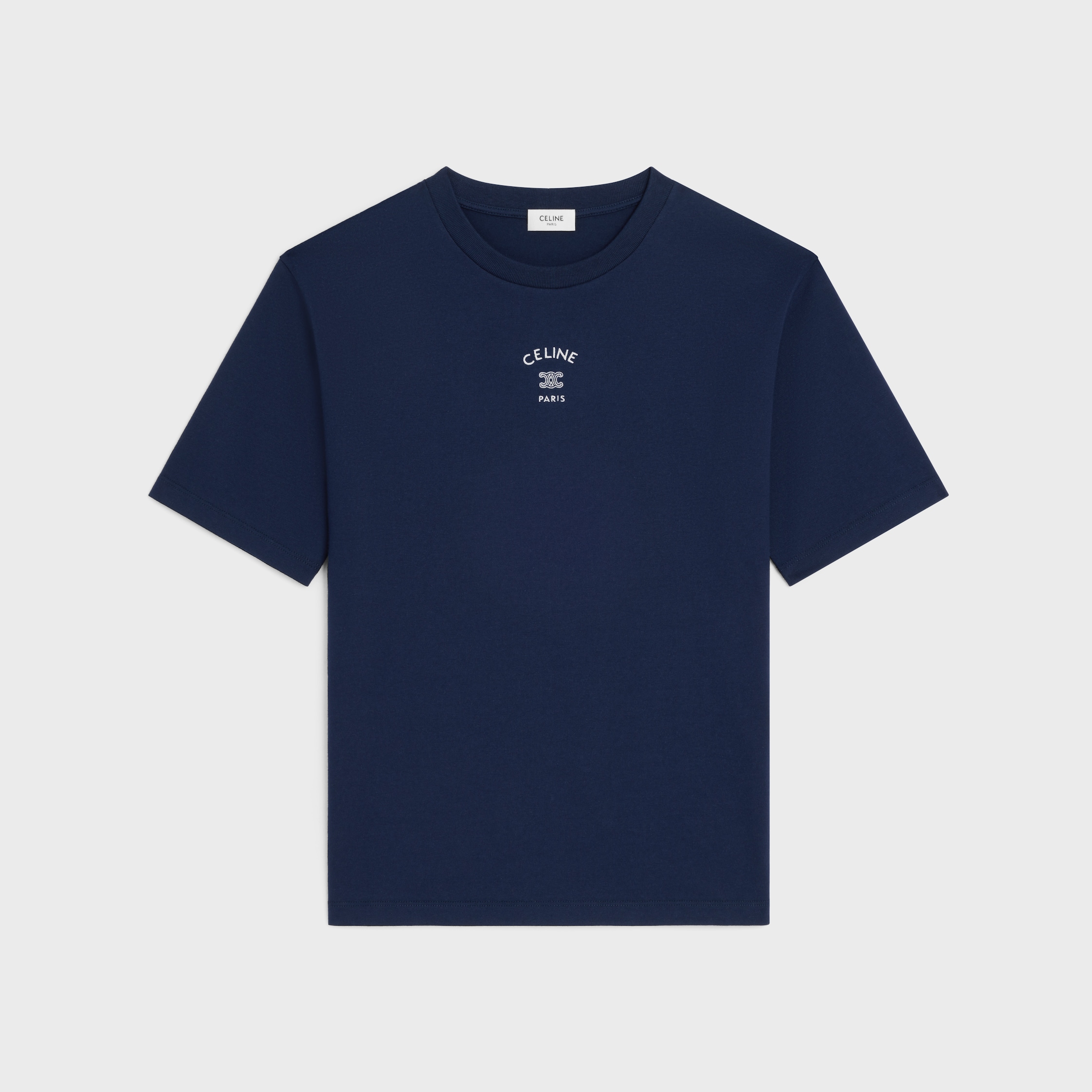 loose t-shirt IN cotton jersey - NAVY INK / WHITE | CELINE