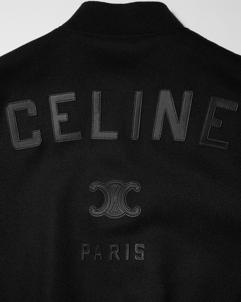 teddy jacket IN TEXTURED WOOL - BLACK -  - 1 | CELINE