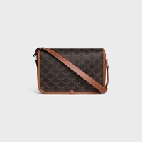 SMALL FOLCO MESSENGER IN Triomphe Canvas and calfskin - TAN - FALL 24 - 2 | CELINE