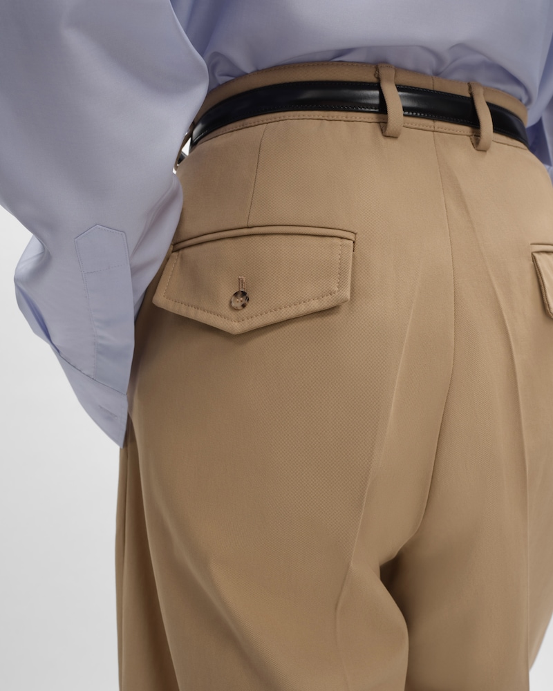 montauk trousers IN cotton twill - BRITISH BEIGE -  - 1 | CELINE