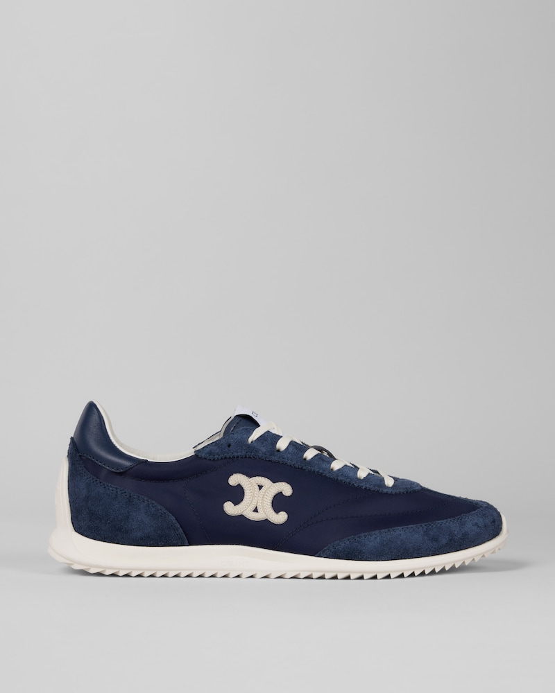 RACER SNEAKER AUS NYLON, KALBSWILDLEDER UND KALBSLEDER - MARINEBLAU -  - 1 | CELINE