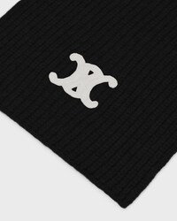 Triomphe scarf in cashmere - BLACK -  - 2 | CELINE