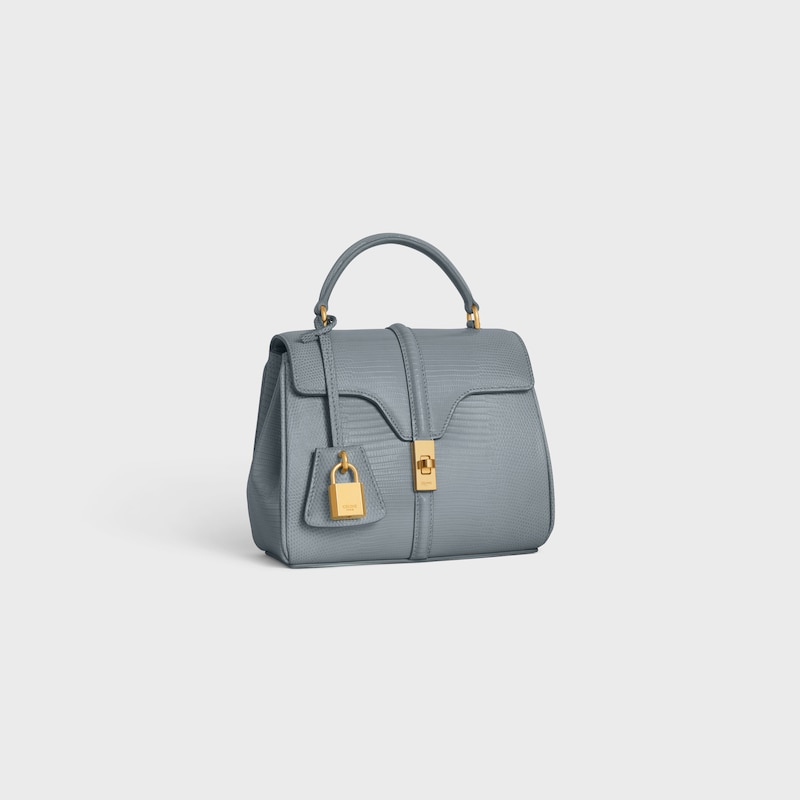 MINI 16 in Lizard - BLUE GREY - MORE LINES - 1 | CELINE