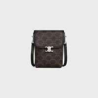 バーティカル ポーチ ソフトトリオンフ / トリオンフキャンバス & カーフスキン - ブラック - クロスボディバッグ - 1 | CELINE