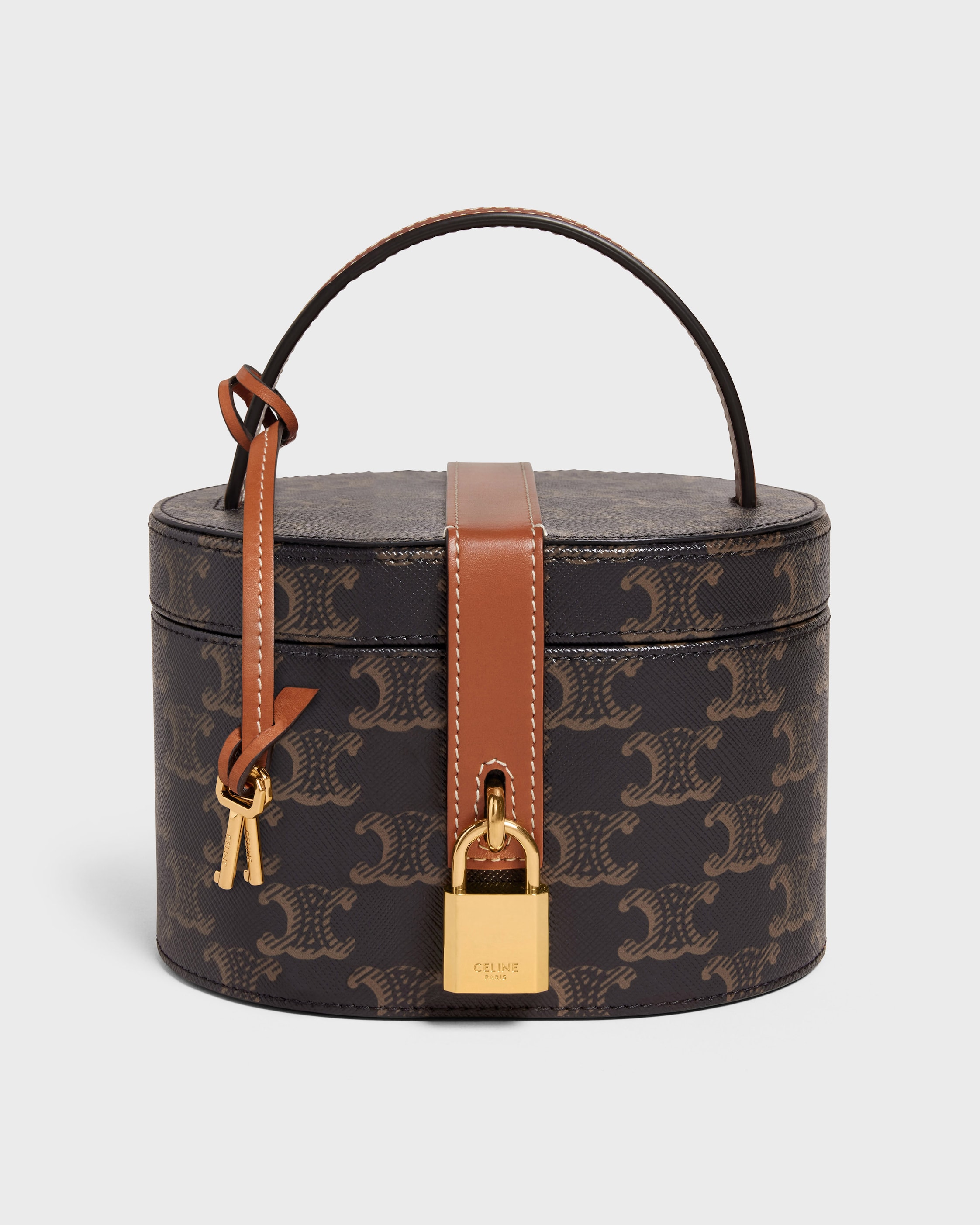 CELINE トリオンフ キャンバス バニティバッグ バニティーケース / トリオンフキャンバス＆カーフスキン - タン | CELINE