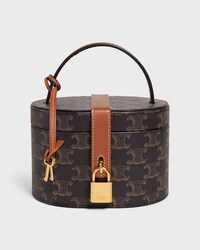 Vanity Case in Triomphe Canvas and Calfskin - TAN - CELINE MAISON - 1 | CELINE