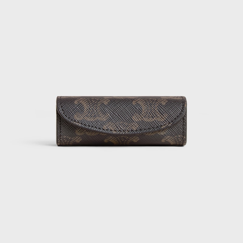 ETUI A ROUGE A LEVRE TOILE TRIOMPHE - Noir / Tan - ACCESSOIRES - 1 | CELINE