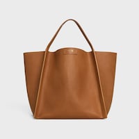 MEDIUM CUBE BAG IN SUPPLE CALFSKIN - SOFT TAN - TOTE BAGS - 1 | CELINE