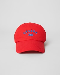 celine richelieu cap IN light cotton twill - BRIGHT RED -  - 2 | CELINE