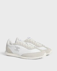 RACER SNEAKER IN NYLON, SUEDE CALFSKIN AND CALFSKIN - WHITE -  - 2 | CELINE